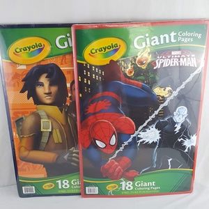 Crayola Giant Star Wars & Spiderman Coloring Books